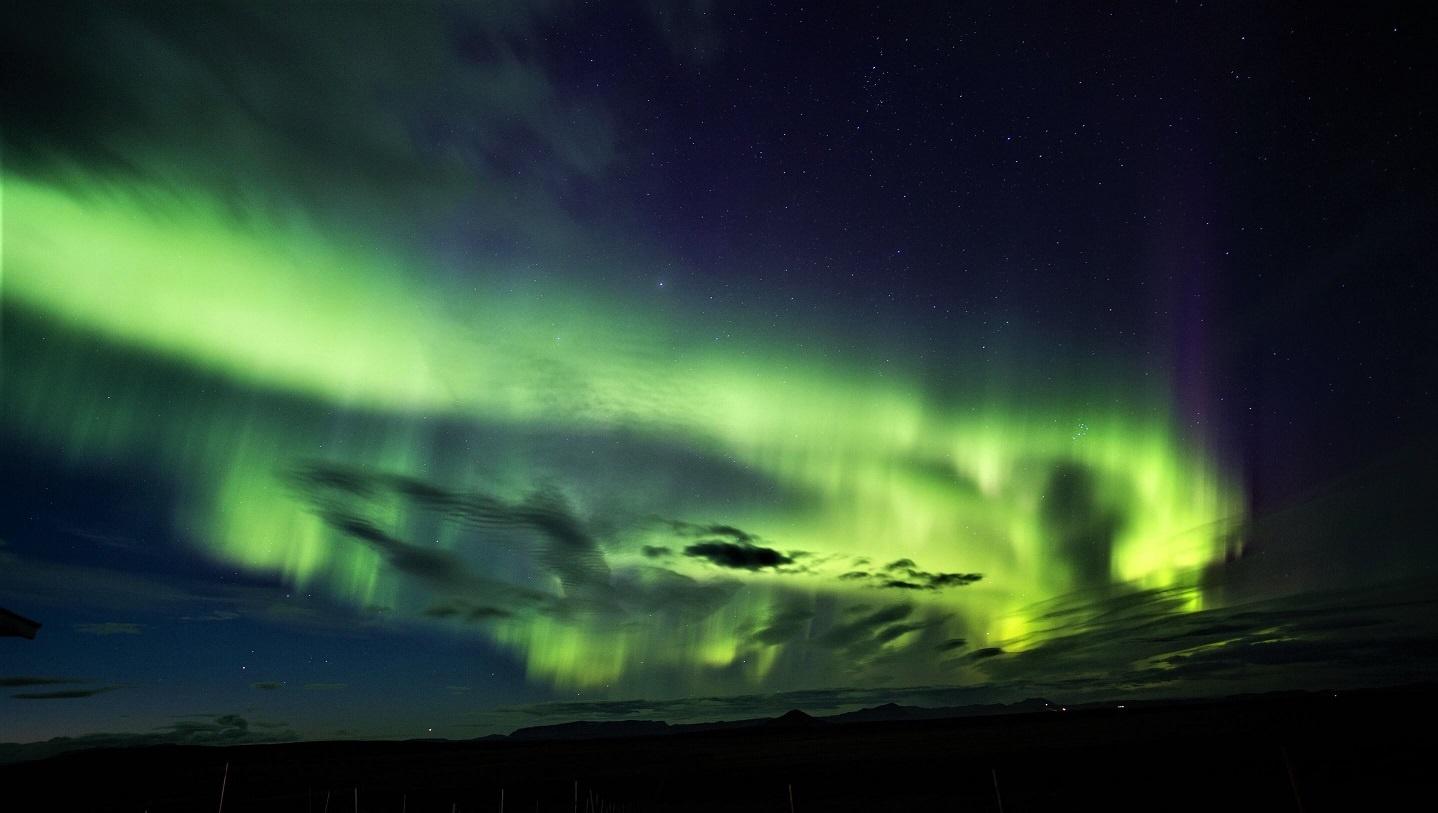 Auroras boreales en Islandia en invierno