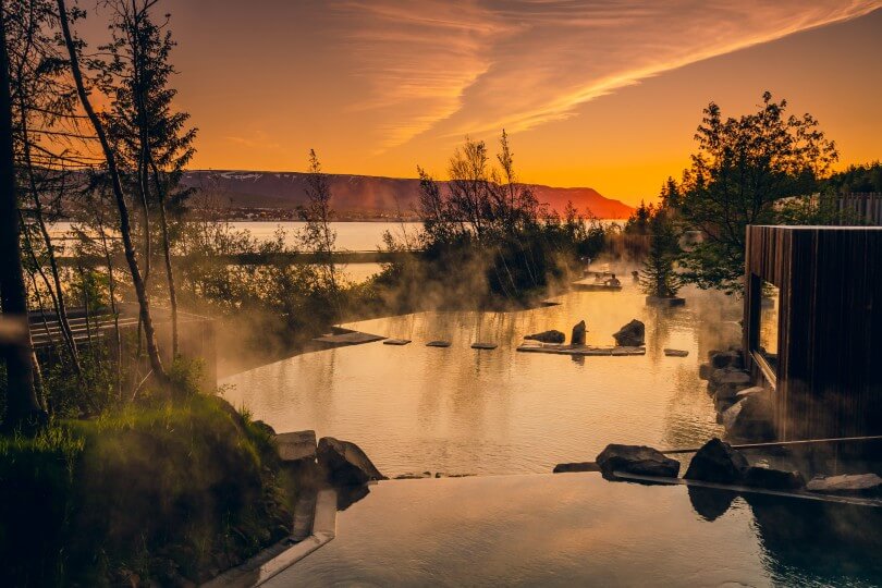 Forest lagoon akureyri iceland