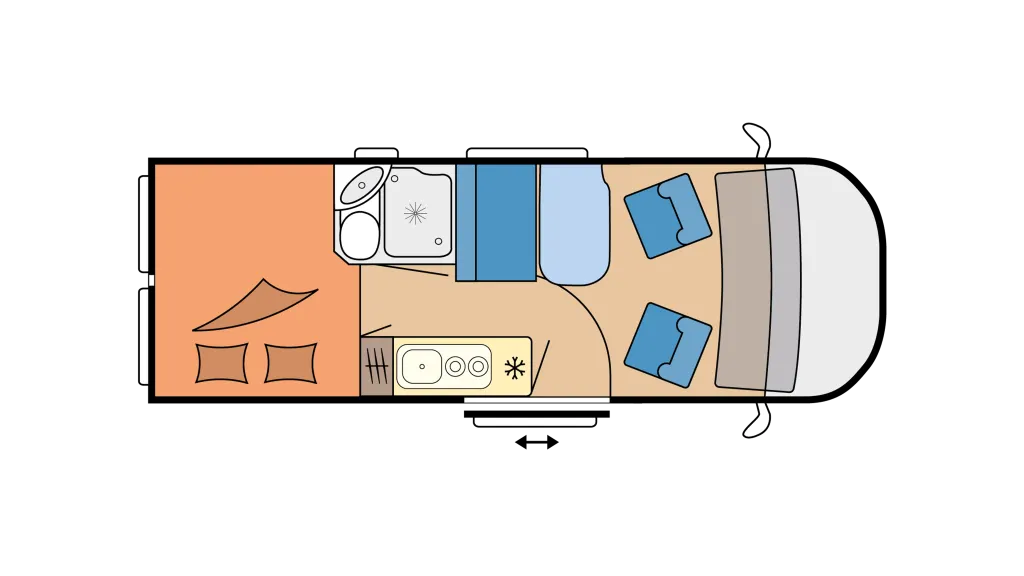 layout van 2 people small