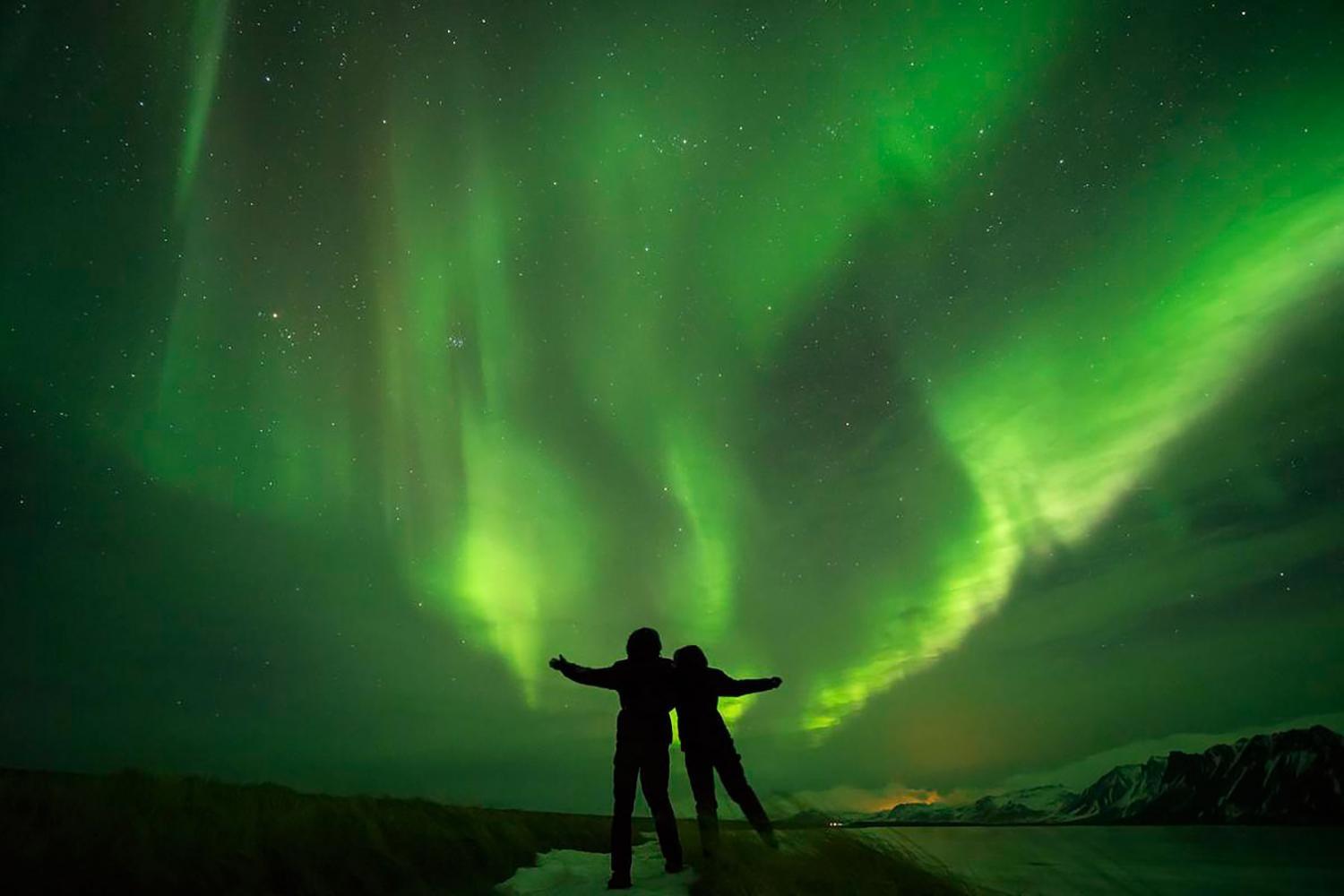 Auroras boreales en Islandia 