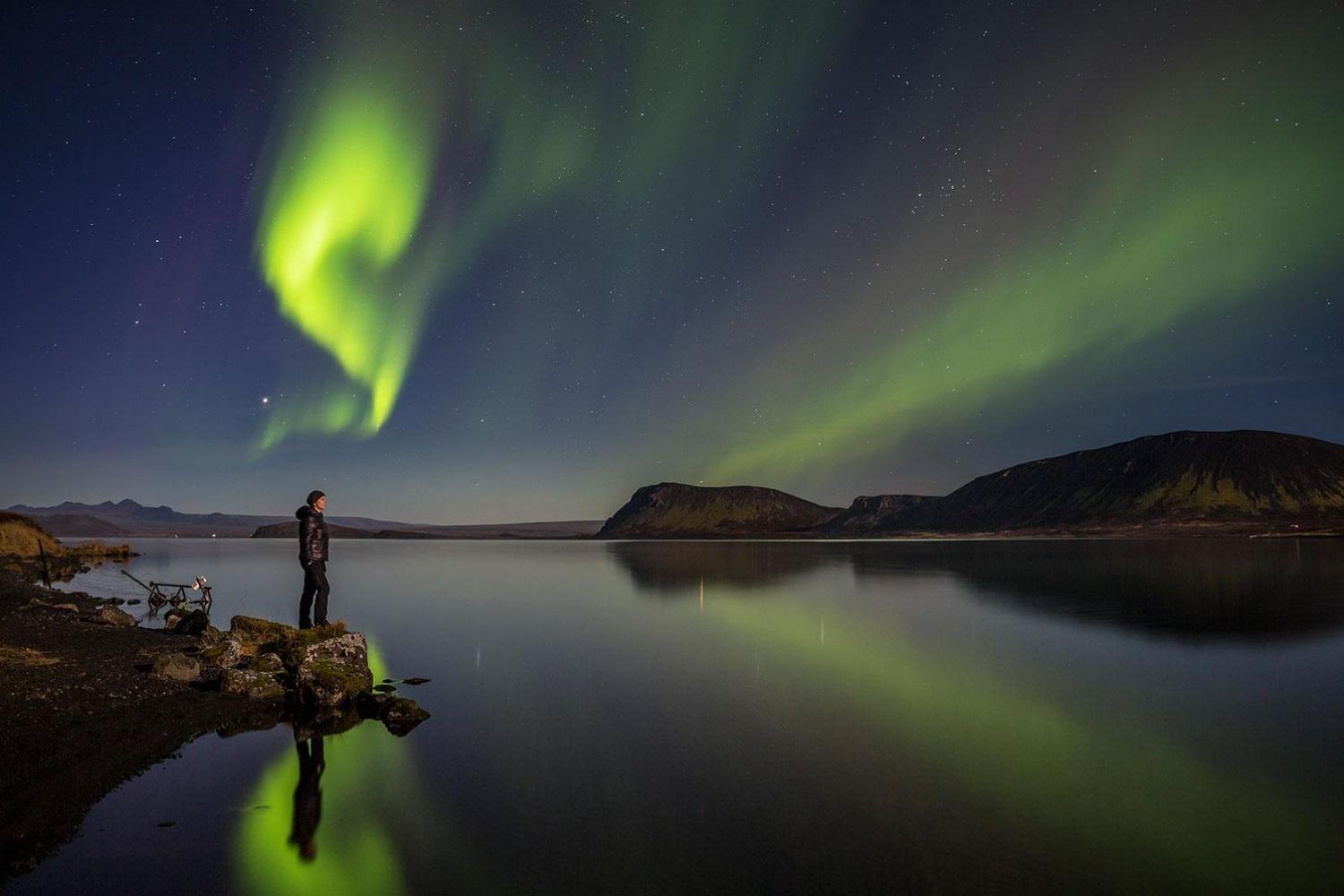 Auroras boreales en Islandia 