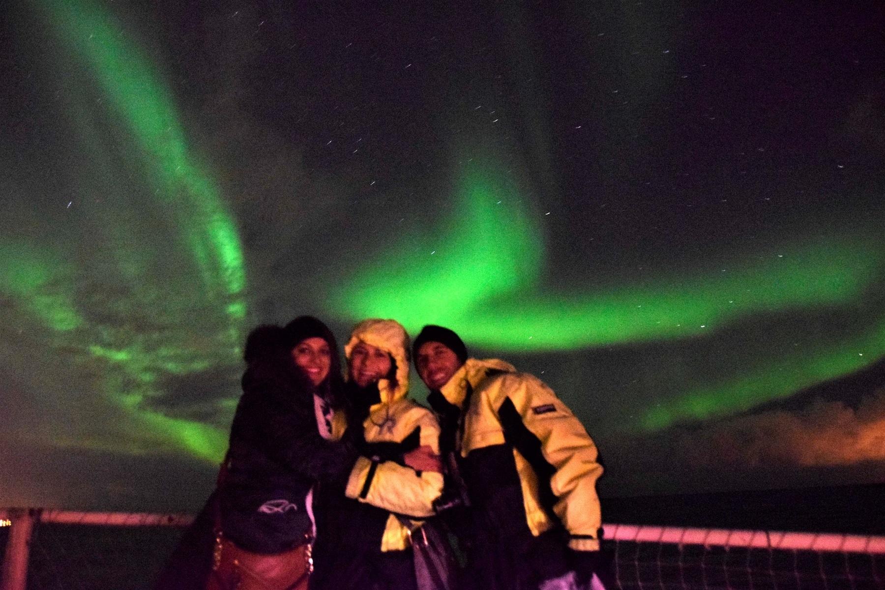 excursión en barco auroras boreales Excursion en barco