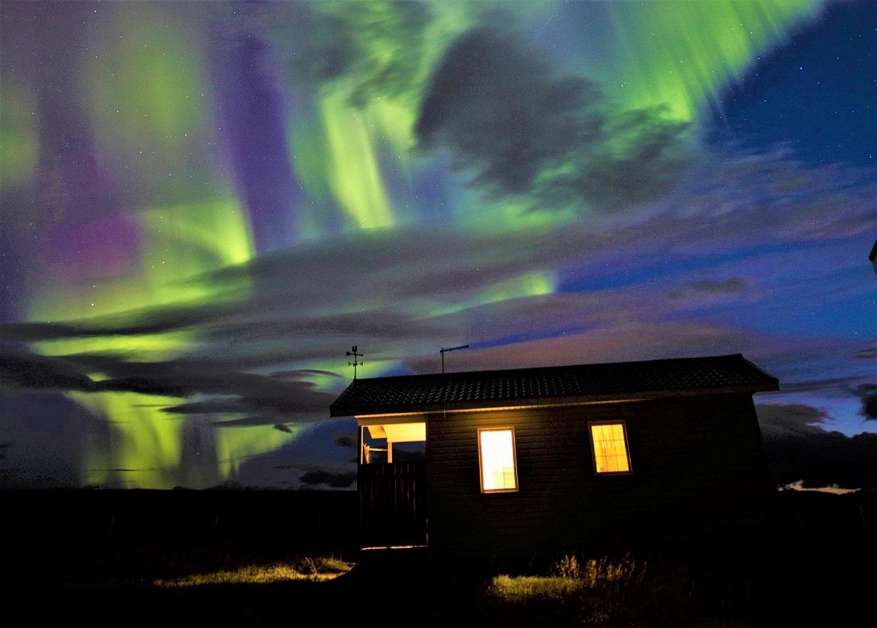 Avistamiento de auroras boreales en Islandia 