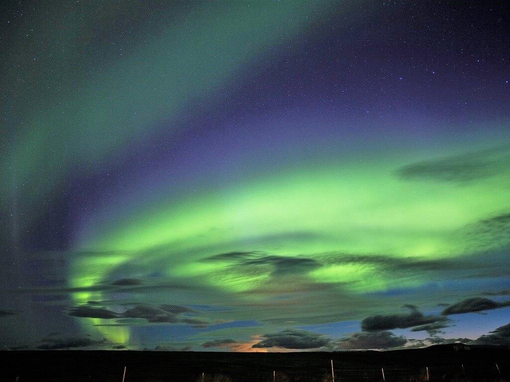 avistamiento de auroras boreales en Islandia