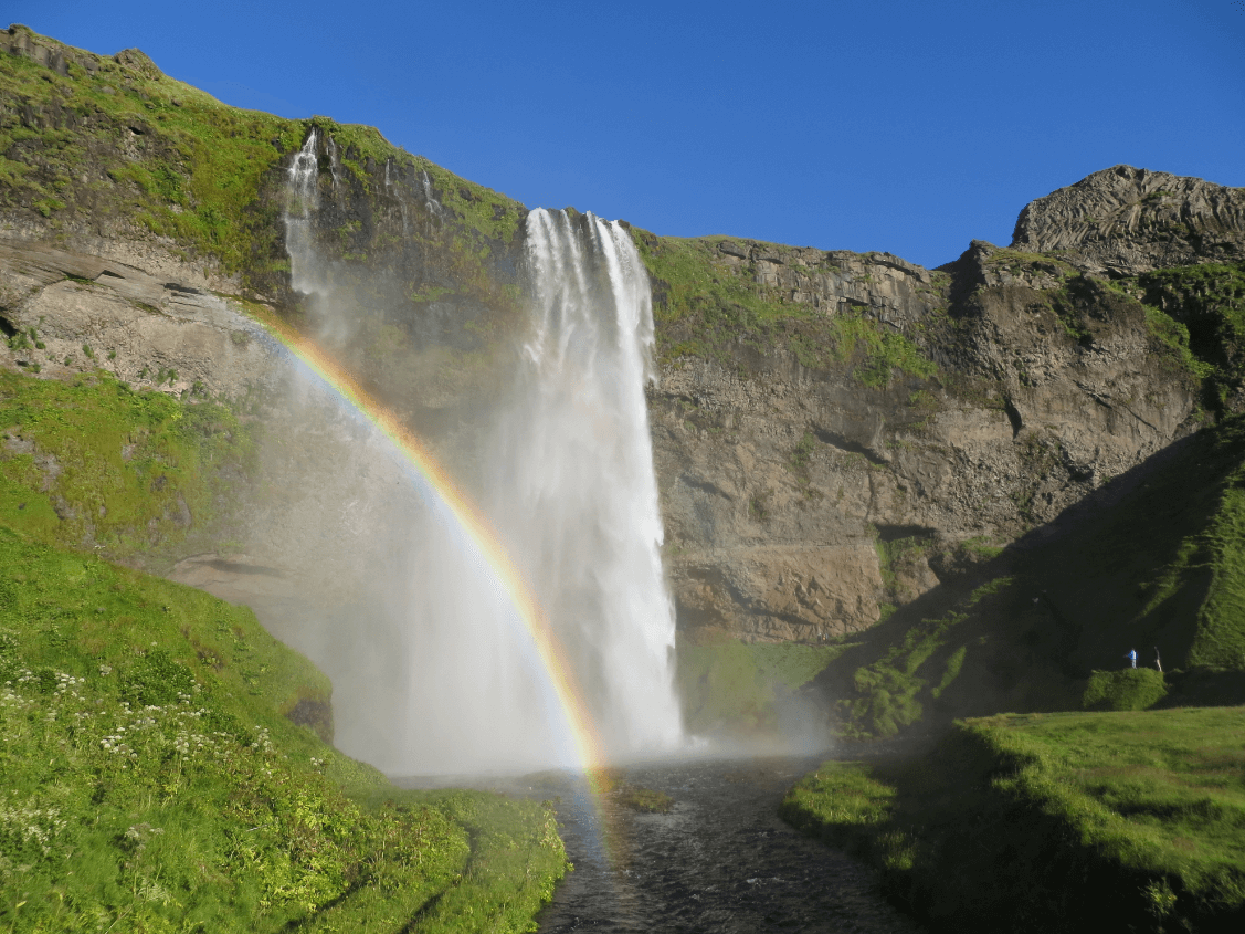 Waterfall Seljalandsfoss, south coast in Iceland