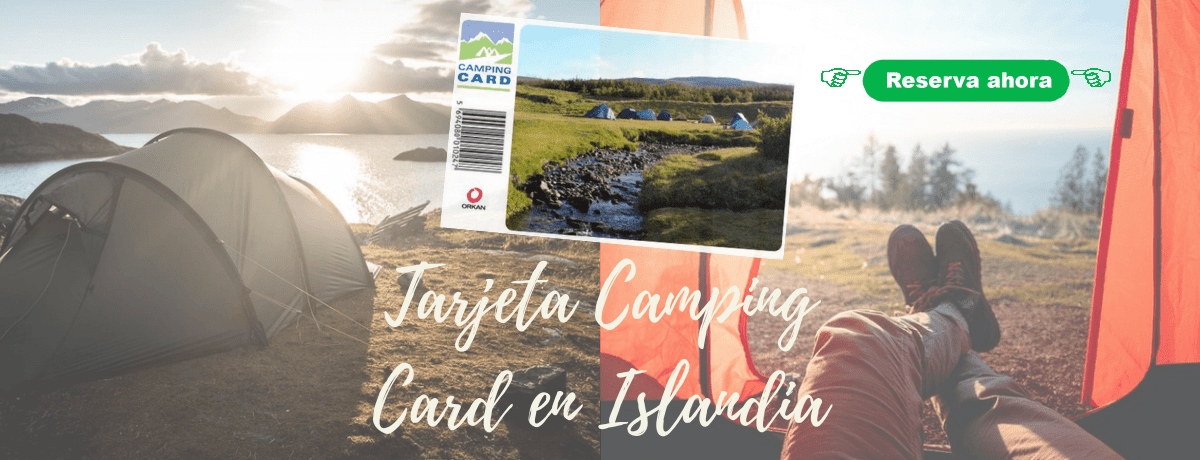 tarjeta camping card promocion islandia