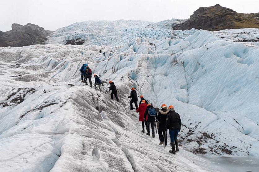 Caminata en el glaciar Vatnajökull