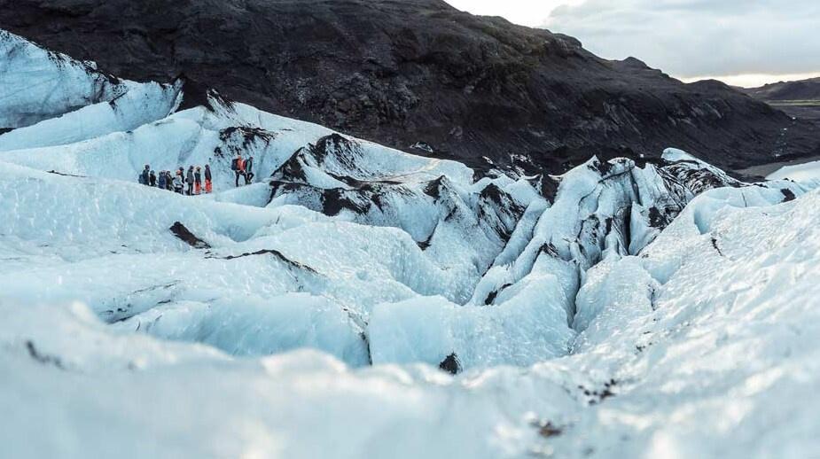 Lengua glaciar Sólheimajökull, sur de Islandia