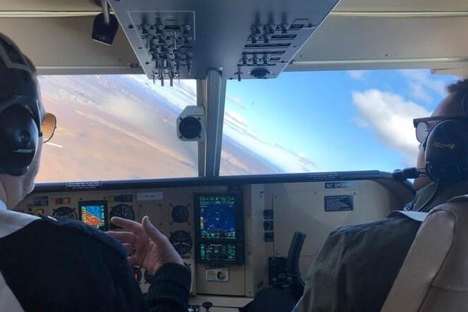 avioneta sobrevuela norte de Islandia