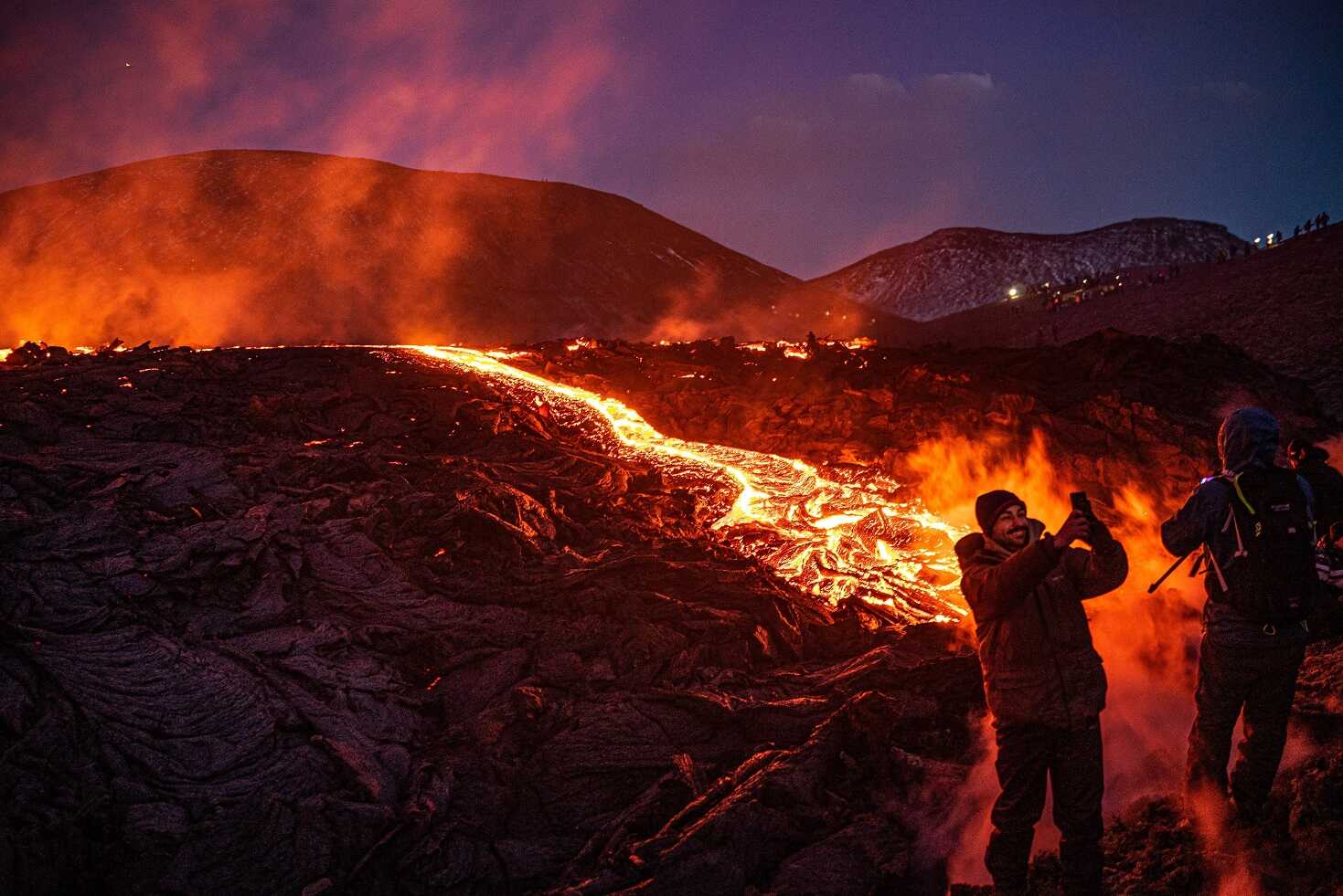 Excursión privada a la erupción del volcán en Islandia
