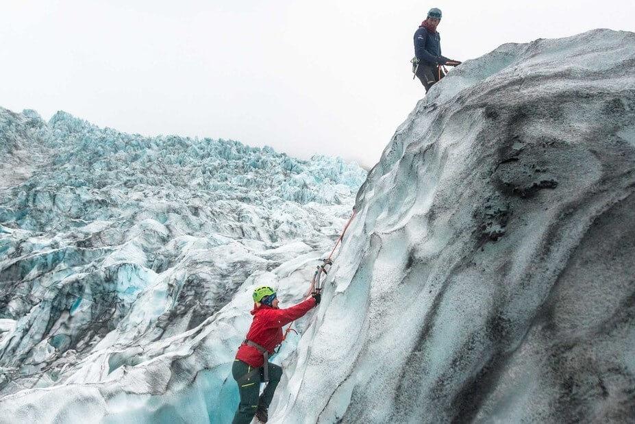 Escalada en la excursión al glaciar Vatnajökull