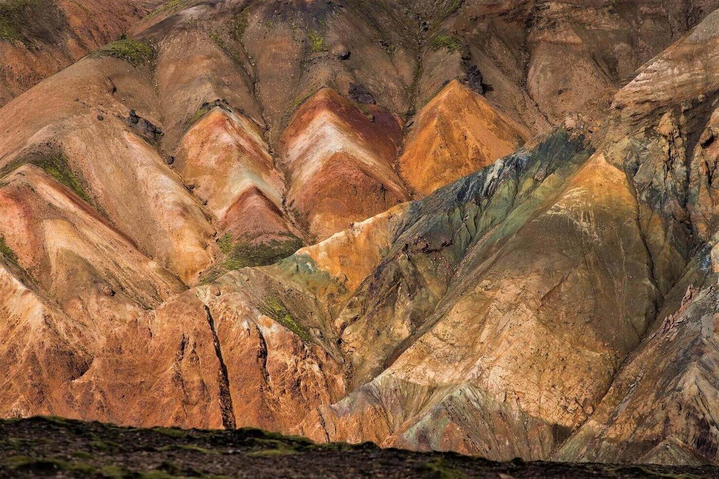 Hiking in the mountains of Landmannalaugar