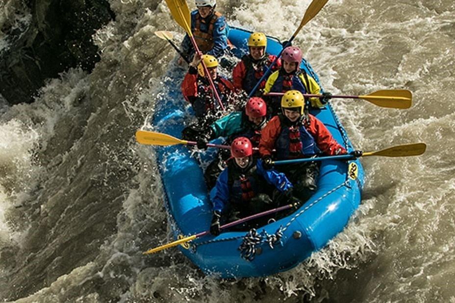 Whitewater Rafting in East Glacial River, North Iceland