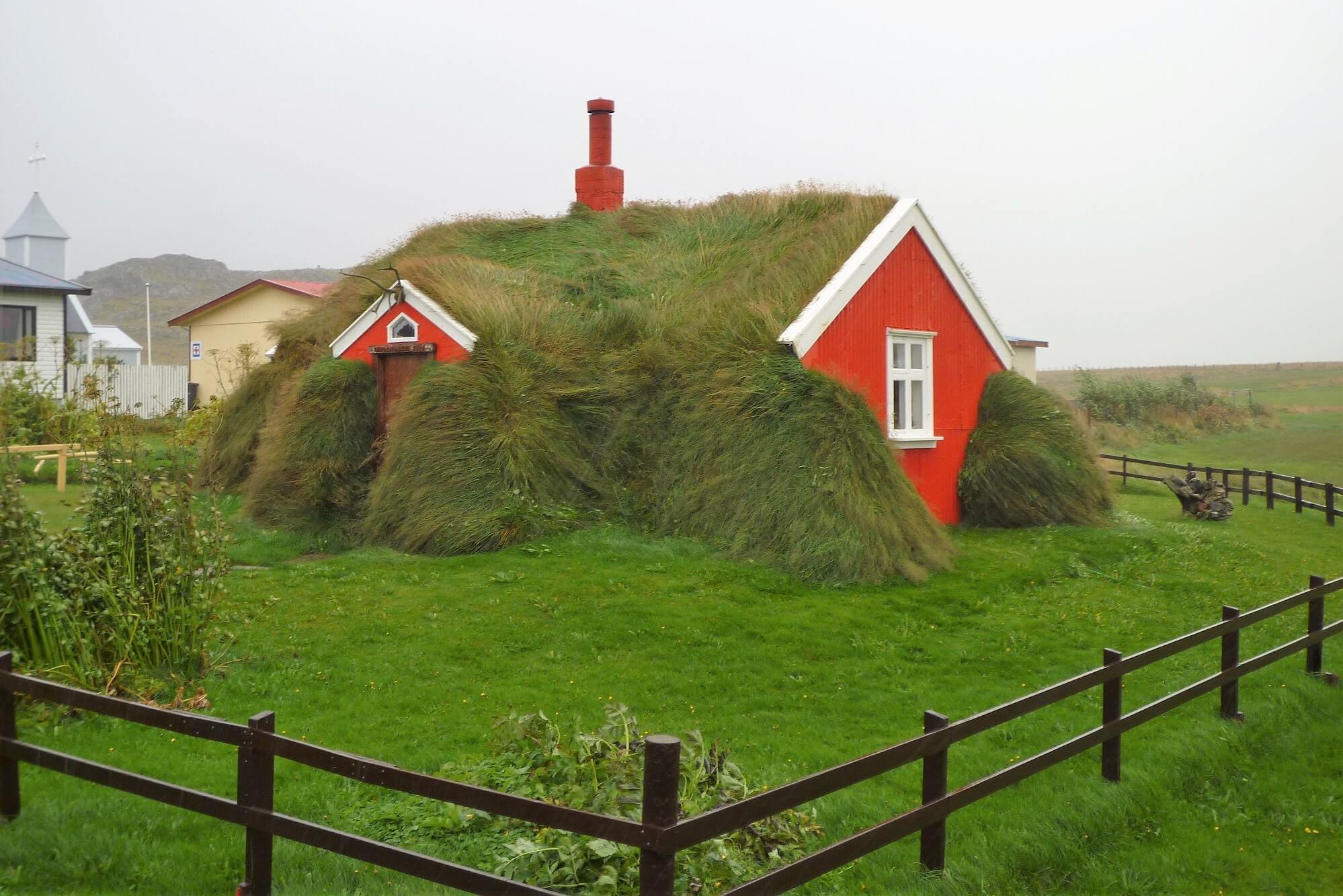 Casas tradicionales de los fiordos del Este