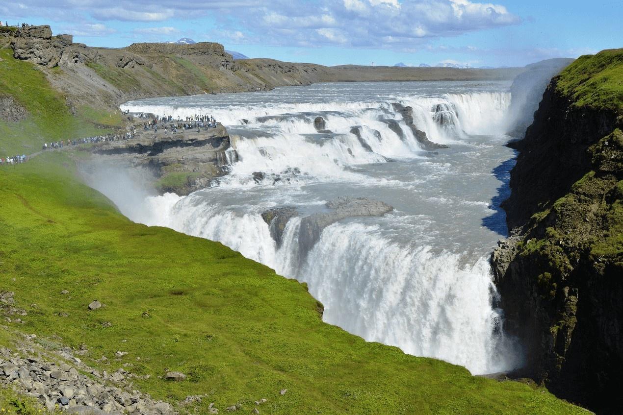 Cascada Dorada Gullfoss en Islandia