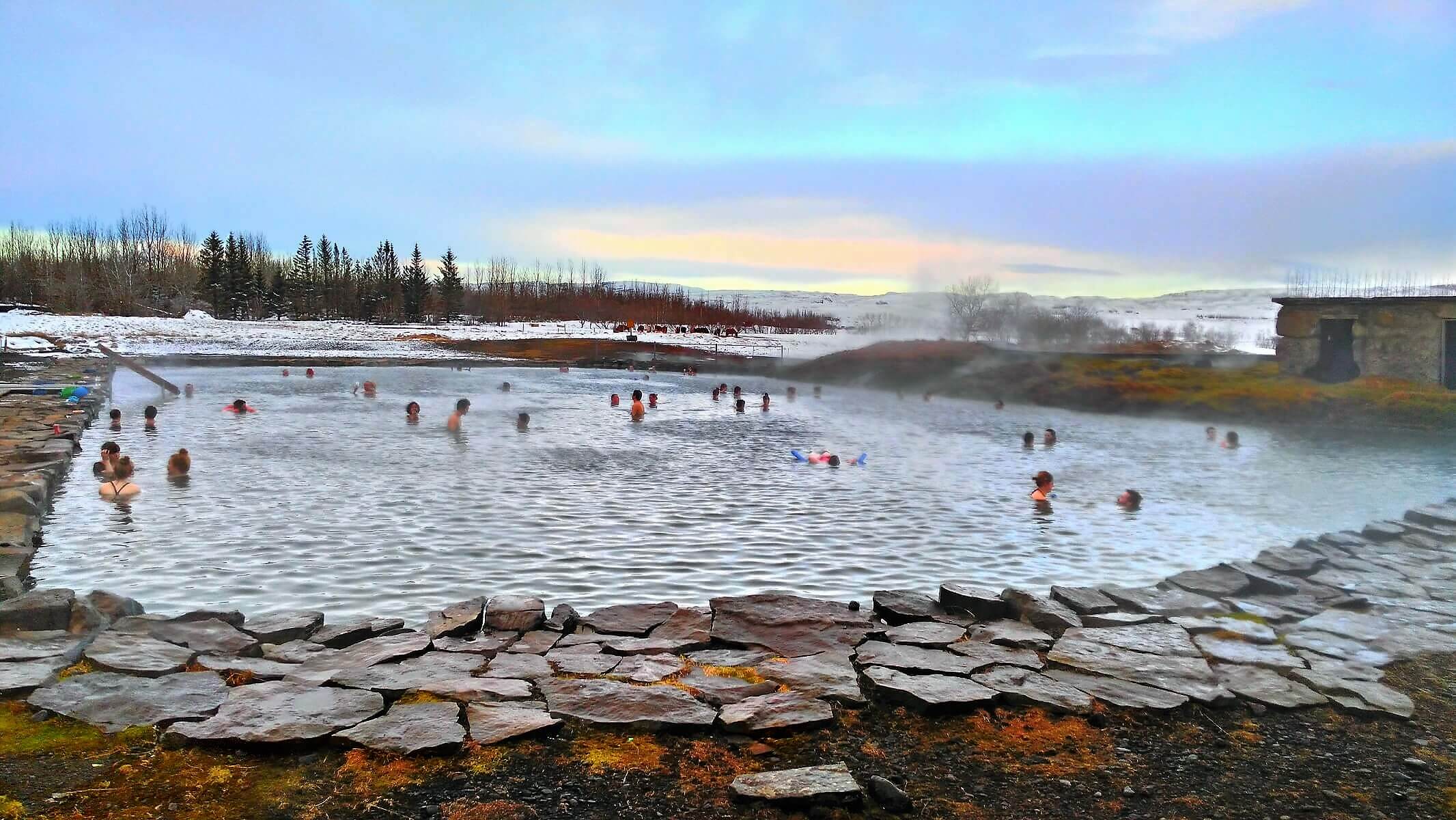 Bathe in the Secret Lagoon after seeing the Golden Circle-top day trip in Iceland from Reykjavik. 