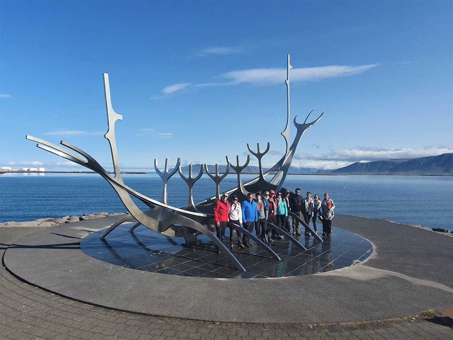 Visitando el Reykjavík con el grupo, barco Solfar