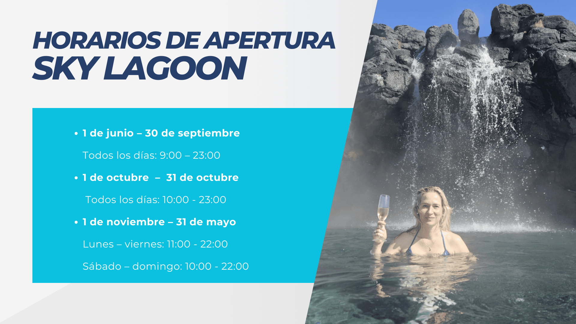 Sky lagoon información sobre horarios de apertura