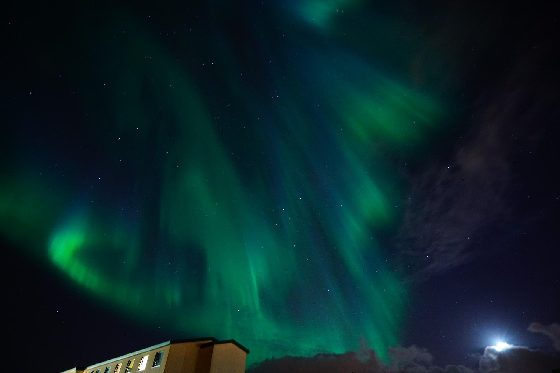Northern lights on Iceland from reykjavik