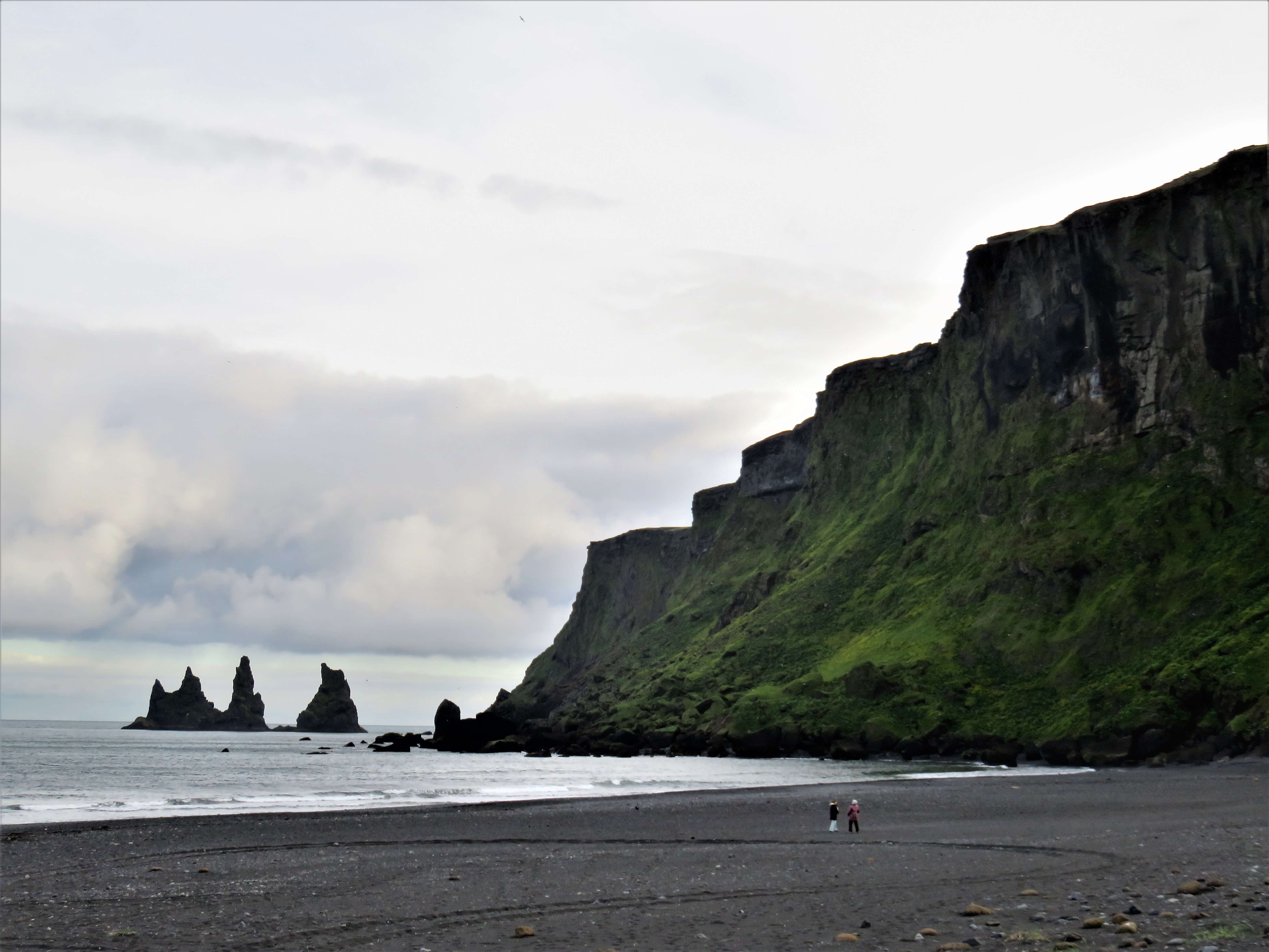 Playa con harina negra en el sur de Islandia