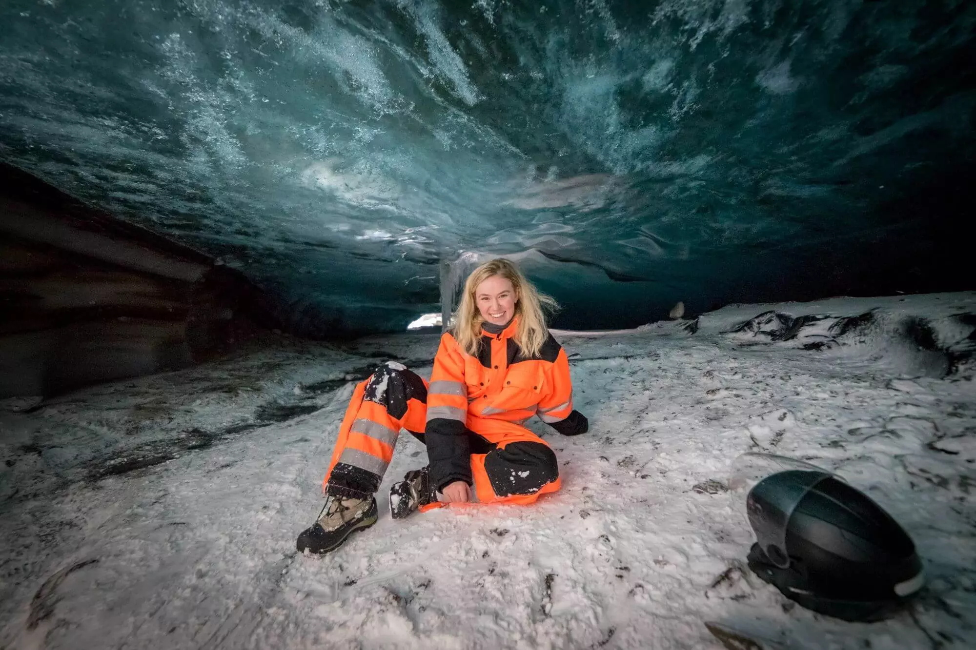 Ice cave in Langjökull glacier