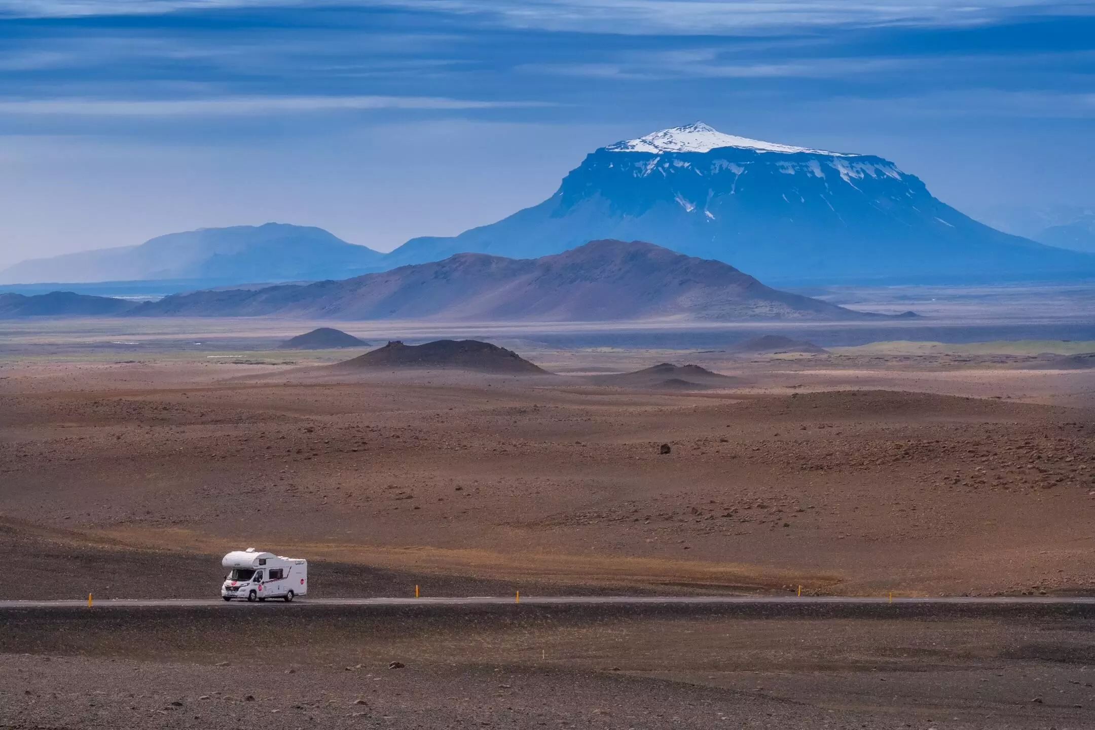 Large luxury motorhome on Iceland