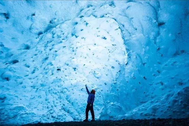 Ice cave on South Coast of Iceland