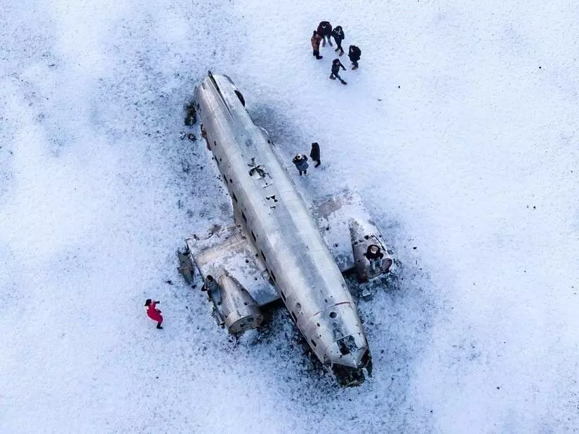 Plane wreck in South Iceland