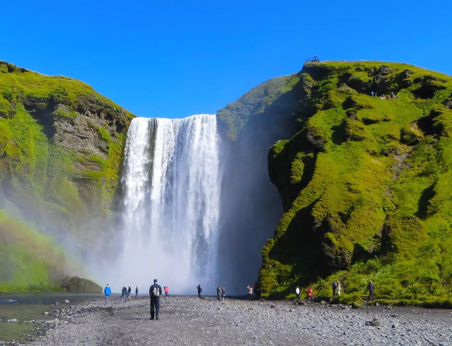 Waterfall Skógafoss on Iceland