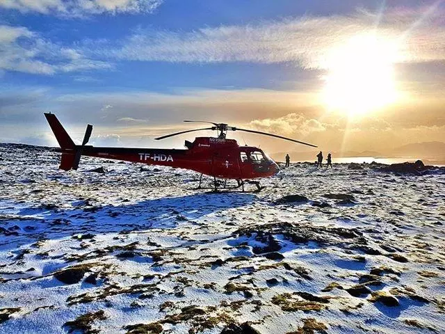 Private helicopter flight from Reykjavik
