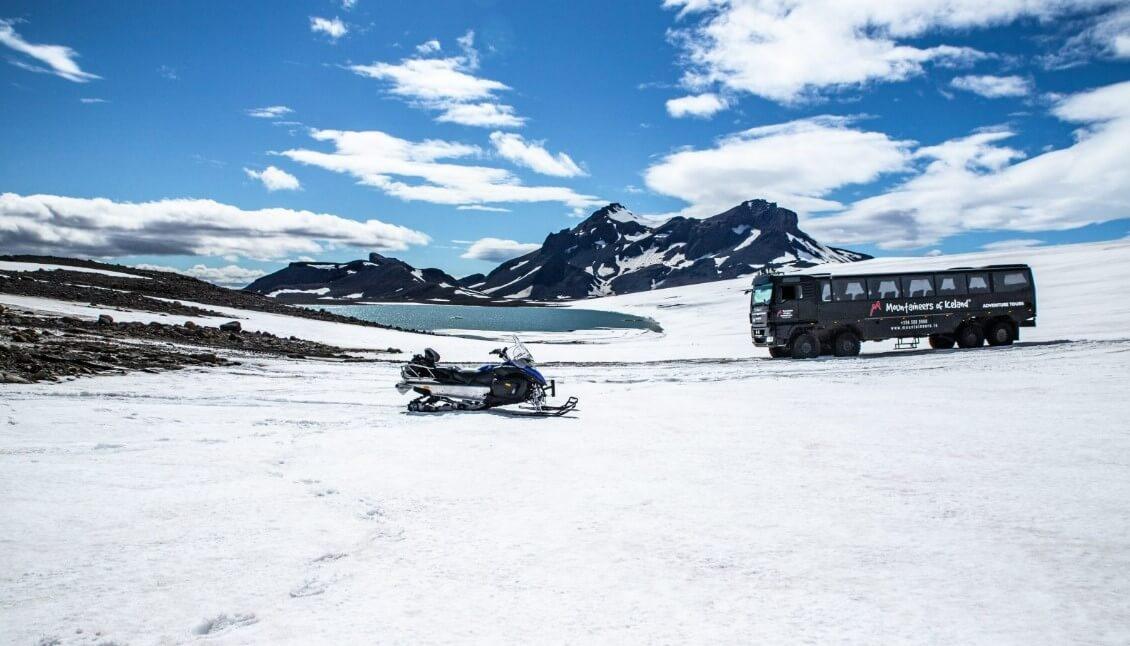 motos de nieve glaciar Langjokull