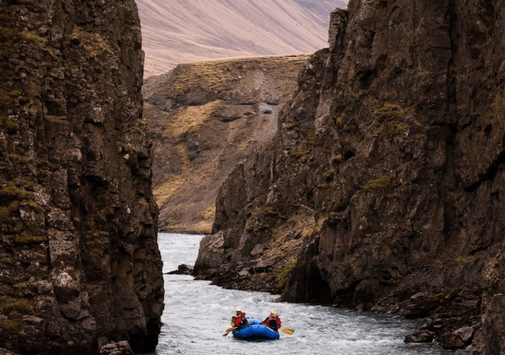 Rafting en el norte de Islandia