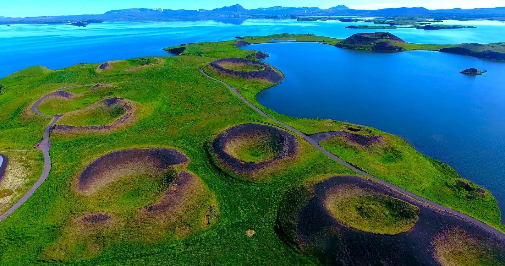 Lago Mývatn en el norte de Islandia