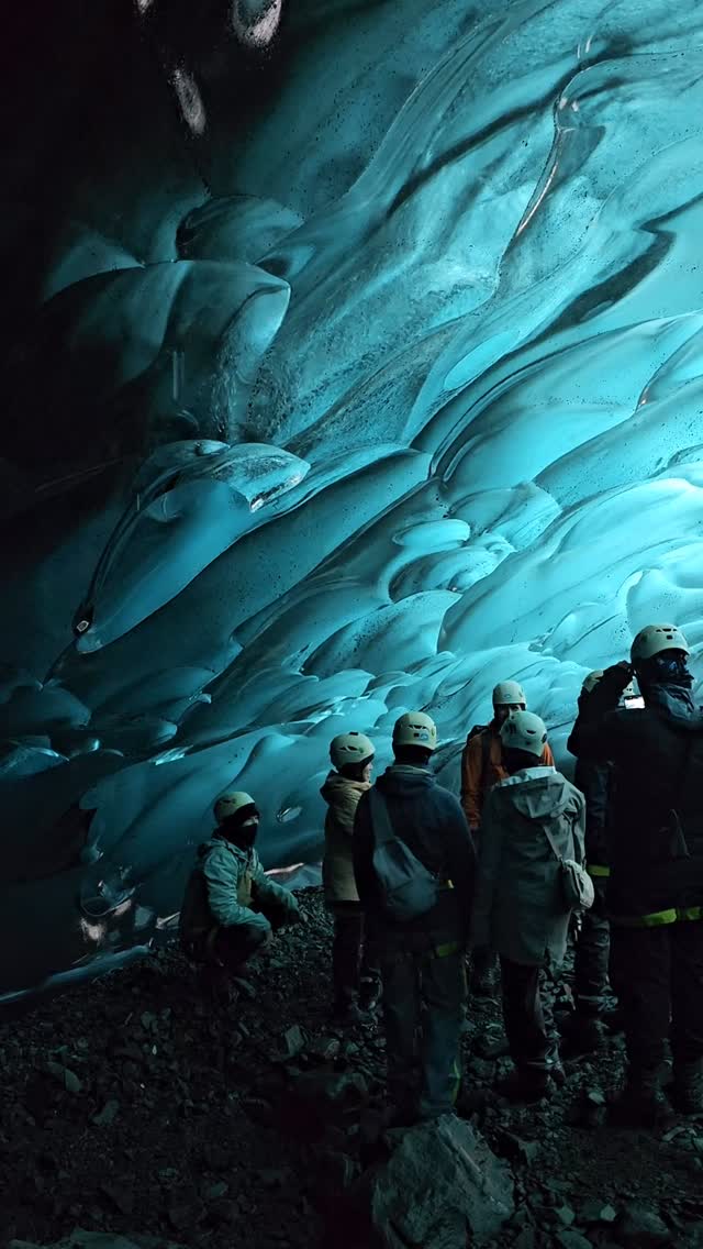 That unique feeling of standing inside an ice cave ❄️✨ #glacieradventure #iceland #icelanditinerary #thingstodoiniceland #ice...