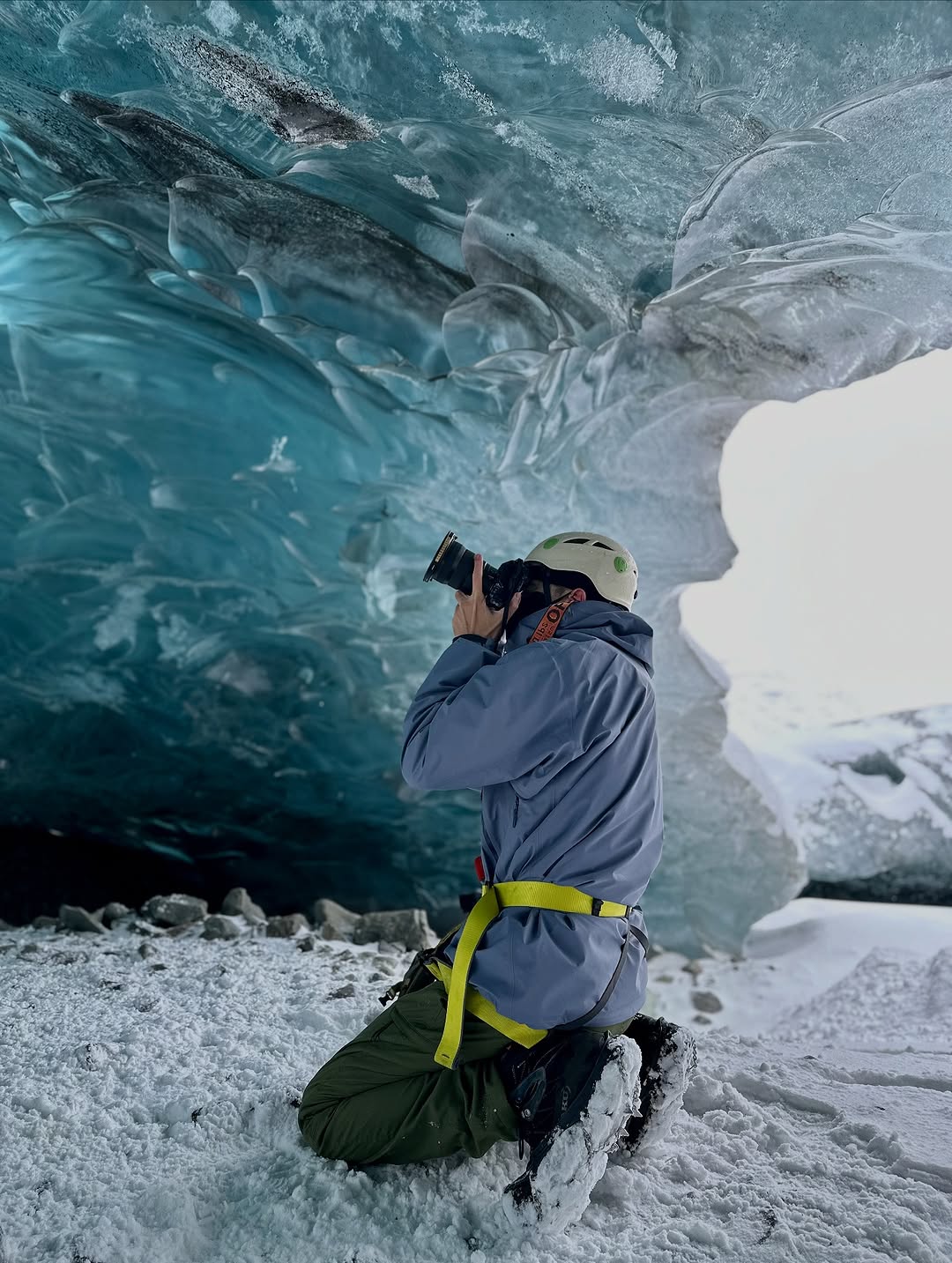Just you, your camera, and endless shades of blue ❄️✨ #glacieradventure #iceland #icelanditinerary #thingstodoiniceland #icel...